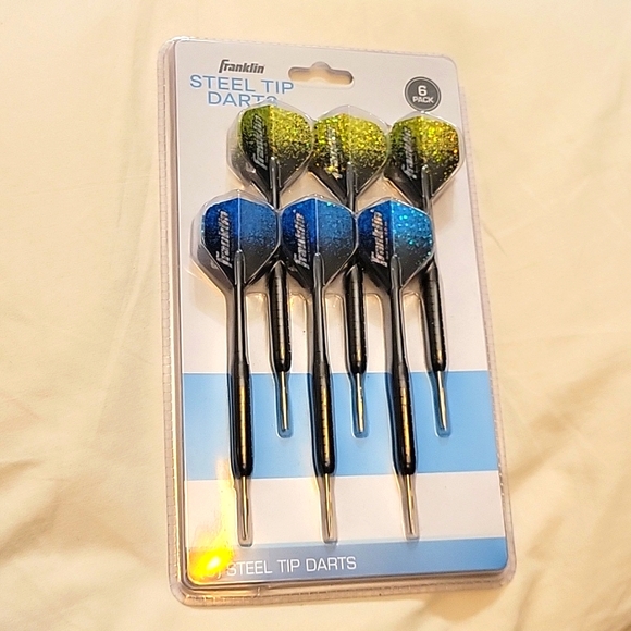 franklin Other - FRANKLIN STEEL TOP DARTS (6) STEEL TIP DART